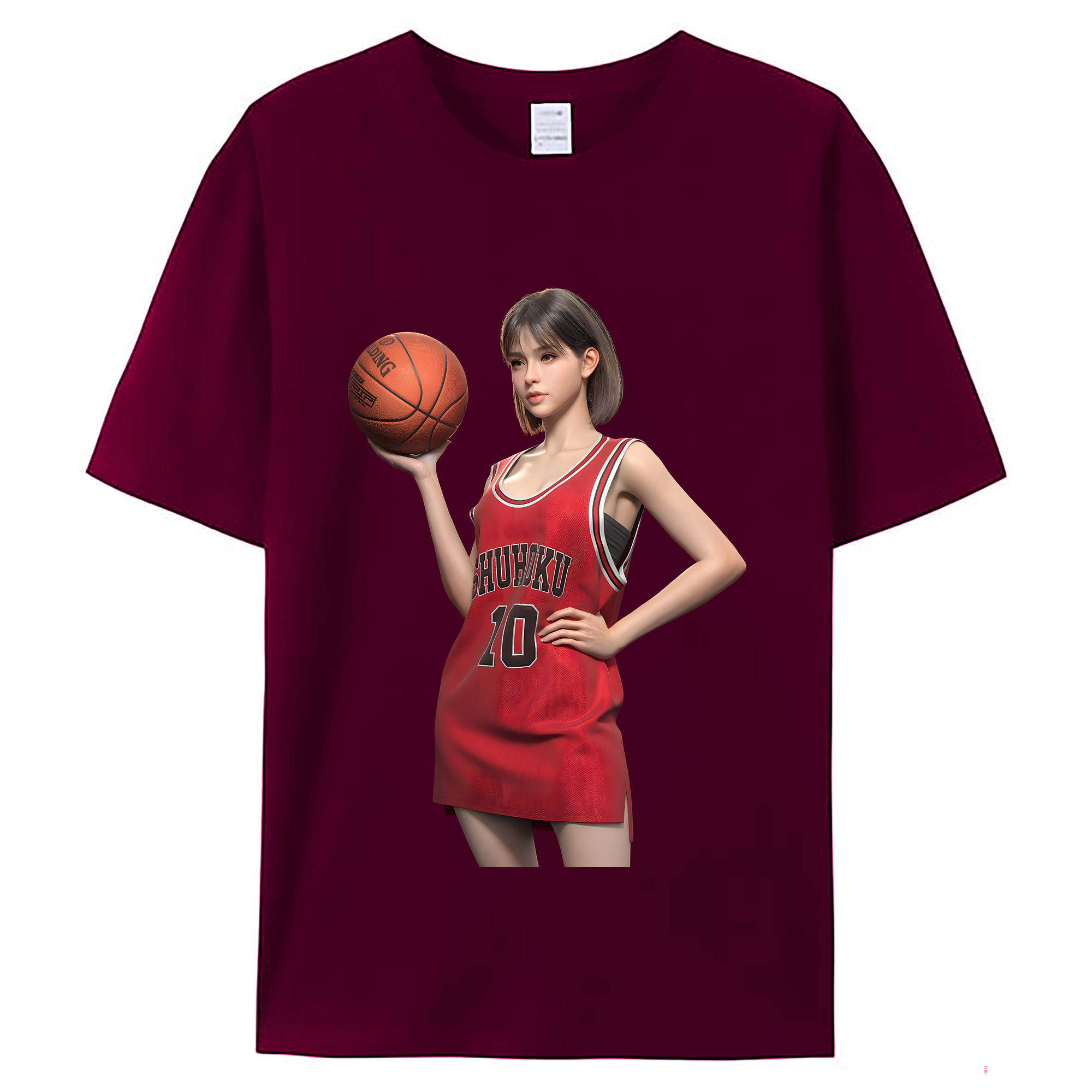 （画像用） SLAM DUNK／スラムダンク レディースカジュアルプリントTシャツ（綿100％）